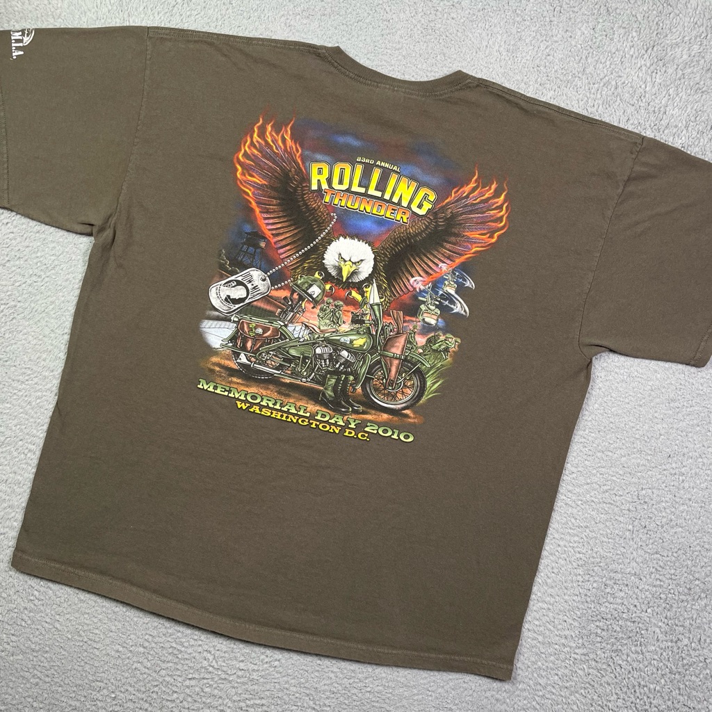 Vintage Y2k Rolling Thunder Biker T-Shirt